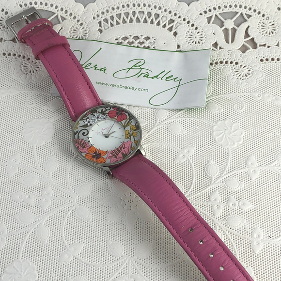 Vera Bradley Watch Tea Garden Breast Cancer Watch - Picture 4 of 7